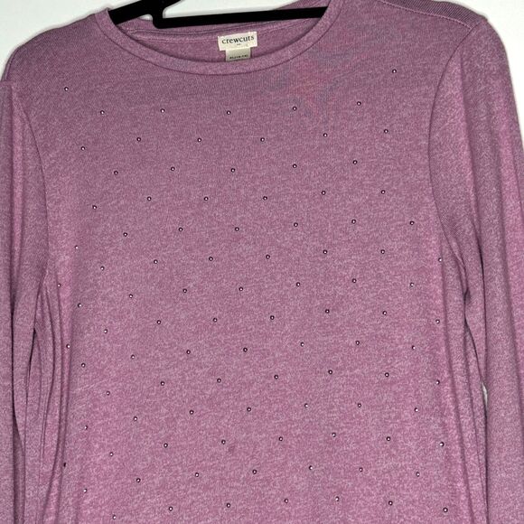 J. Crew CrewCuts Extra Soft Bejeweled Studded Top Girls Size 12-14 - Picture 5 of 8